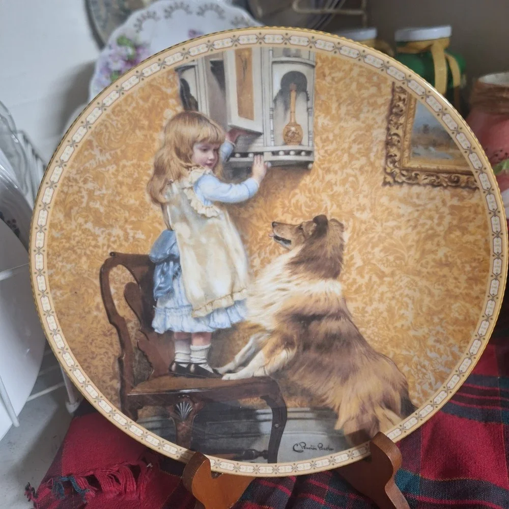 Royal Doulton Say Please Collector Plate Charles Burton Barber Victorian 1992